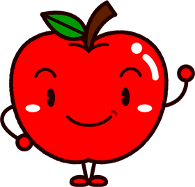 かわいいリンゴのイラスト