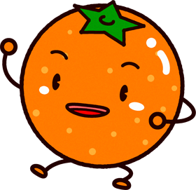 かわいいミカンのイラスト