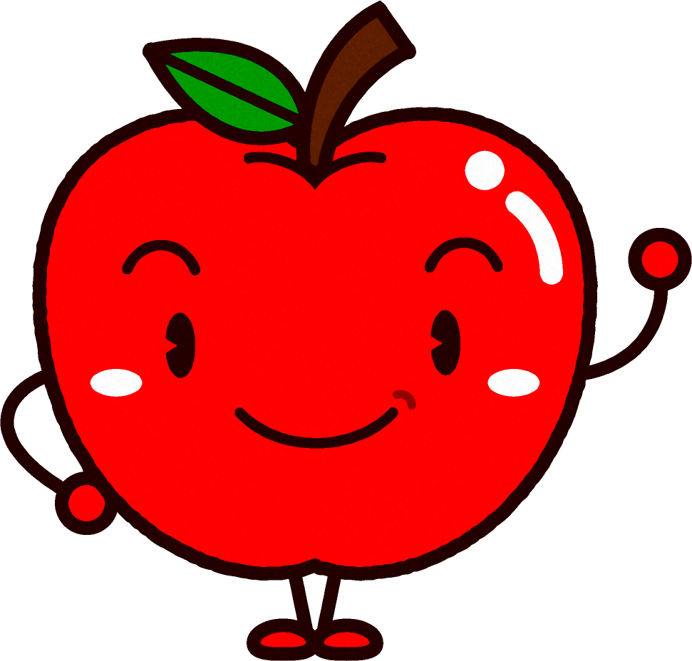 かわいいリンゴのイラスト