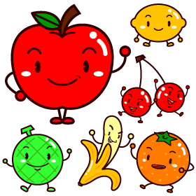 かわいいフルーツのイラスト