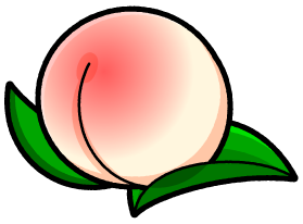 白桃のイラスト