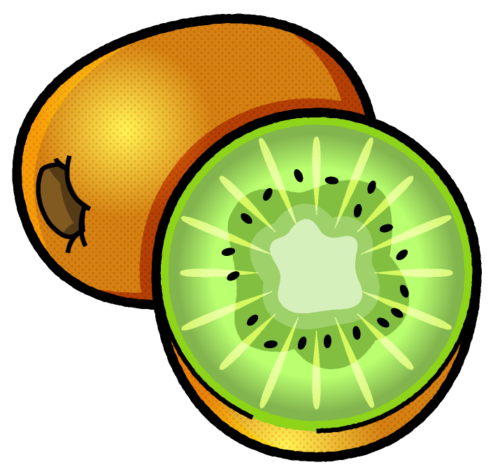 キュウイフルーツのイラスト