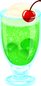 メロンジュースのイラスト