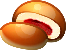 ジャムパンのイラスト