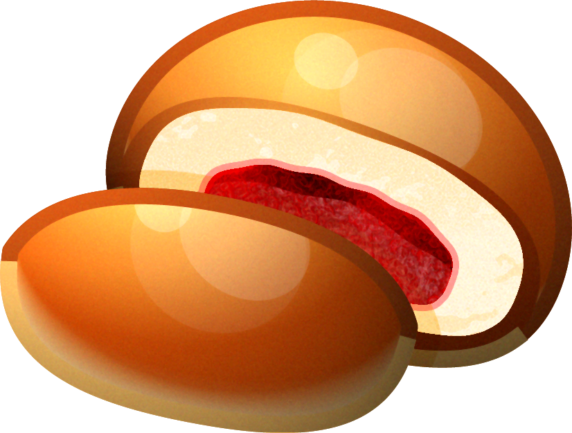 ジャムパンのイラスト