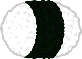 おにぎりイラスト/俵型