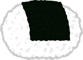 おにぎりイラスト/俵型2