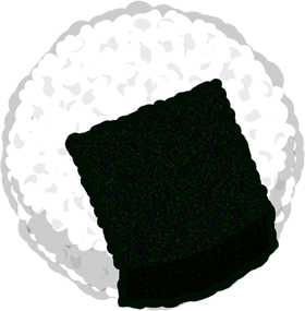 おにぎりイラスト/円形