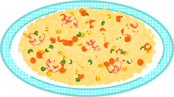 エビピラフのイラスト