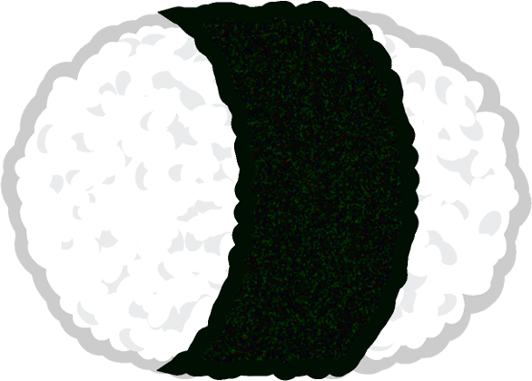 おにぎりイラスト/俵型