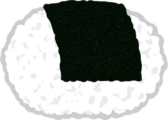 おにぎりイラスト/俵型2