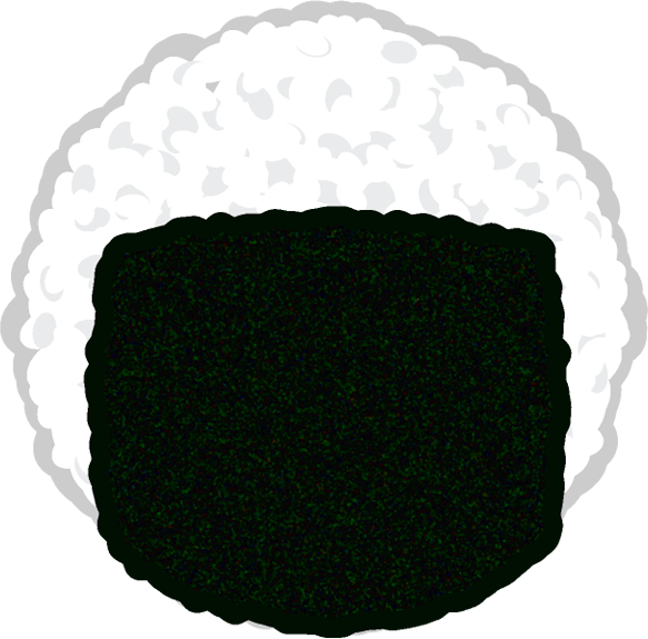 おにぎりイラスト/真ん丸