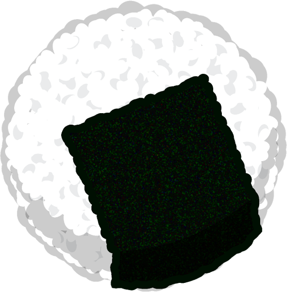 おにぎりイラスト/円形