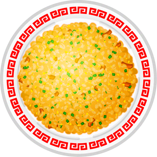 チャーハンのイラスト/真上