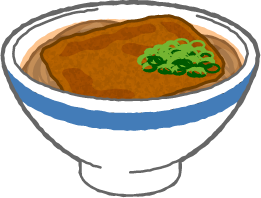 きつねそばのイラスト