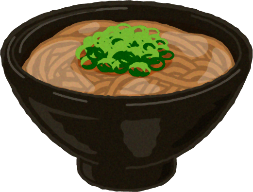 かけそばのイラスト