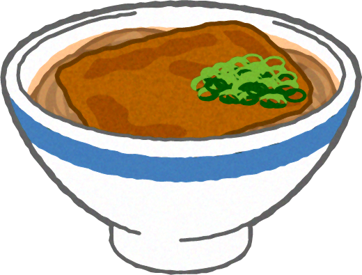 きつねそばのイラスト