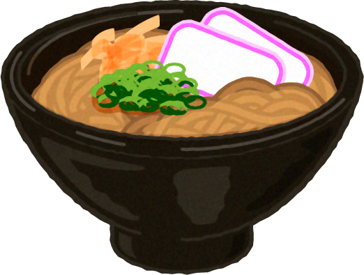 そばのイラスト/カマボコ入り