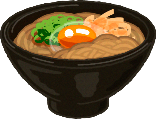 月見そばのイラスト