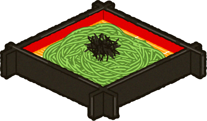 茶蕎麦のイラスト