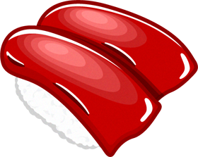 握り寿司のイラスト/鮪