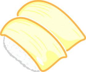 握り寿司のイラスト/イカ