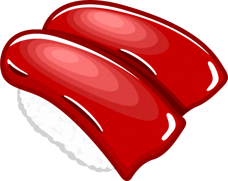 握り寿司のイラスト/鮪