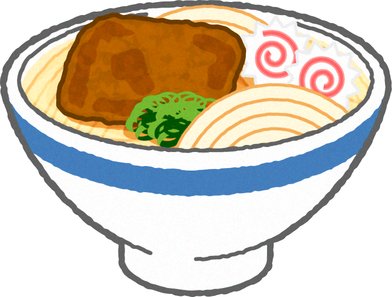 キツネうどんのイラスト