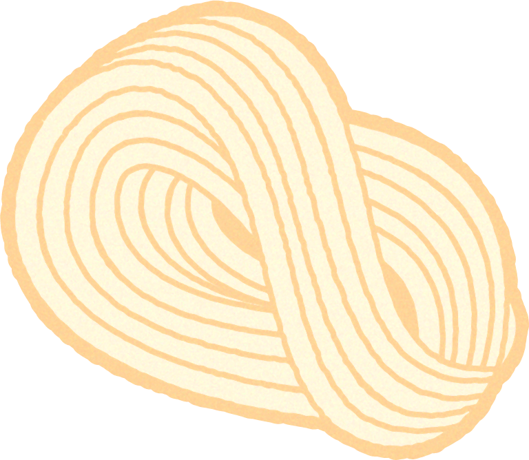 うどんの麺のイラスト