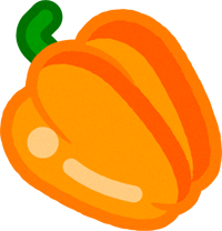 パプリカのイラスト/黄