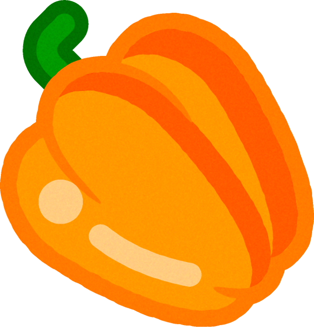 パプリカのイラスト/黄