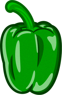 パプリカのイラスト/緑色