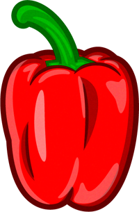パプリカのイラスト/赤色