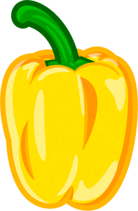 パプリカのイラスト/黄色