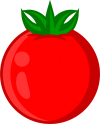 プチトマトのイラスト/赤色