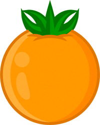 プチトマトのイラスト/オレンジ色