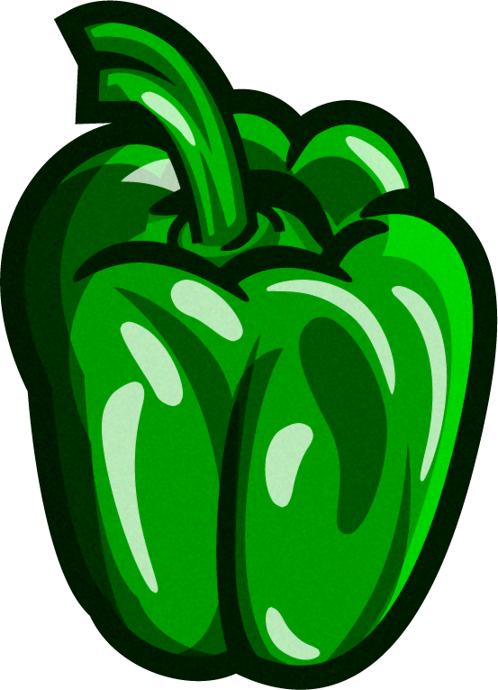 ピーマンのイラスト/光沢