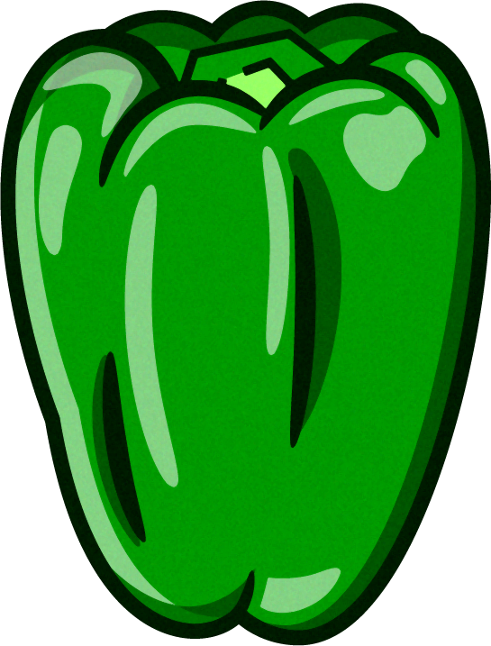 ピーマンのイラスト/ヘタなし