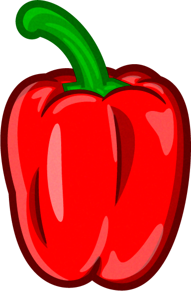 パプリカのイラスト/赤色