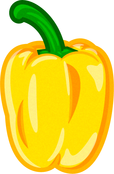 パプリカのイラスト/黄色