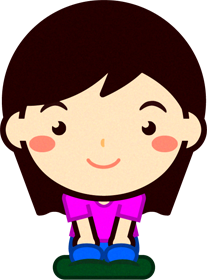 正座する女の子イラスト