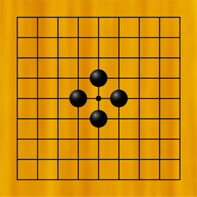 着手禁止点のイラスト/囲碁ルール