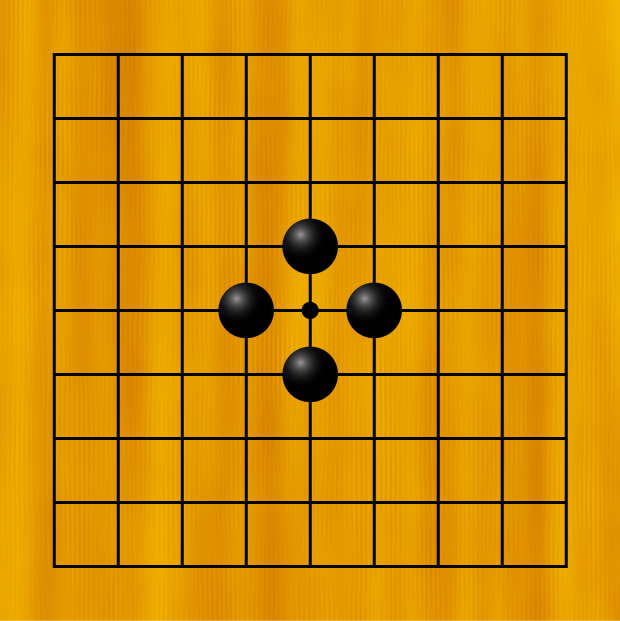 着手禁止点のイラスト/囲碁ルール