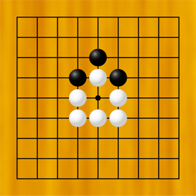 カケ眼・ニセ眼のイラスト/囲碁ルール