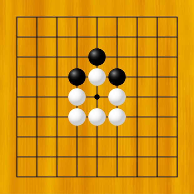 カケ眼・ニセ眼のイラスト/囲碁ルール