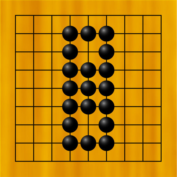 二眼のイラスト/囲碁ルール