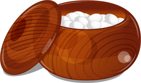 白い碁石のイラスト