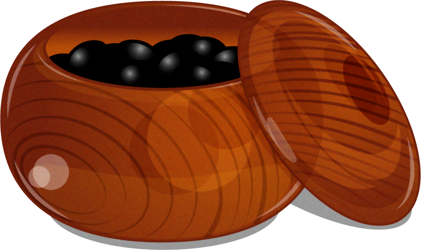 黒い碁石のイラスト