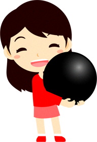 黒い碁石を持つ子供のイラスト/女の子</strong></p>	
						</div>