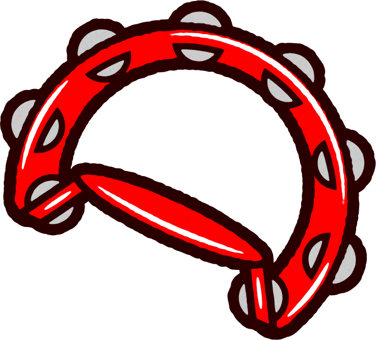 タンバリンのイラスト